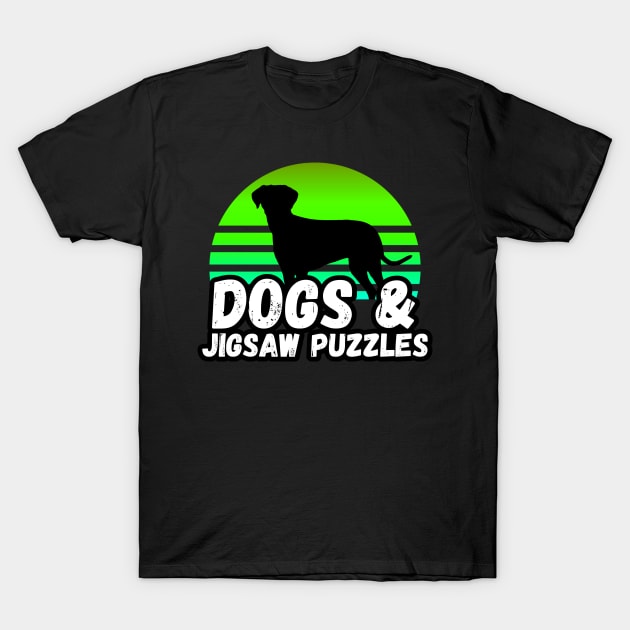 Dogs & Jigsaw Puzzles T-Shirt by Mey Designs